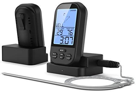 SugarFox Wireless Digital Meat Thermometer with Temperature Probe and Long Range Transmission