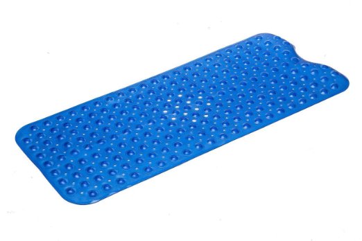 Simple Deluxe Extra Long Slip-Resistant Bath Mat 16 x 39 Blue