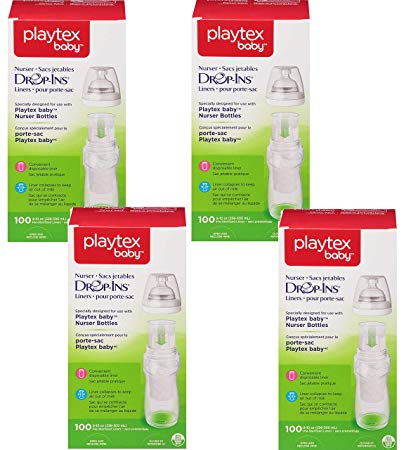 Playtex Baby Nurser Drop-Ins Baby Bottle Disposable Liners, Closer to Breastfeeding, 400 Count