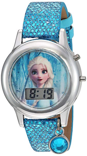 Frozen Girls' Quartz Watch with Plastic Strap, Turquoise, 16 (Model: FZN4508AZ)