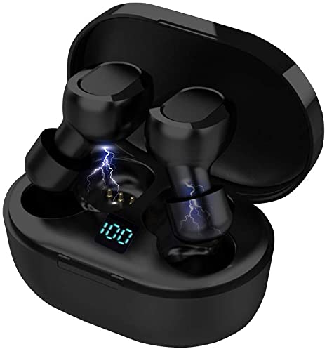 Wireless earbuds bluetooth 5.0 TWS earphones with microphone wireless bluetooth headphones in ear Noise Canceling with Charging Case with Mic HIFI LED Display IPX7 Waterproof for iPhone Android iOS