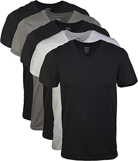 Gildan Men's V-Neck T-Shirts Multipack