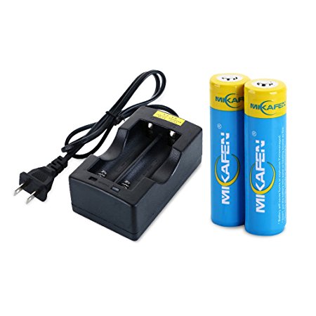 2 Pack 18650 2600mAh 3.7V Lithium Protected Rechargeable Battery With US Plug Charger