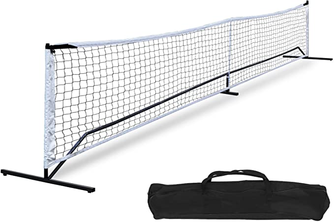 ZENY Portable Pickleball Net Set System w/Carry Bag Metal Frame Stand and Pickleball Net for Pickleball,Kids Volleyball,Badminton,Tennis,Portable Pickleball Set,Including 4 Ground Stakes