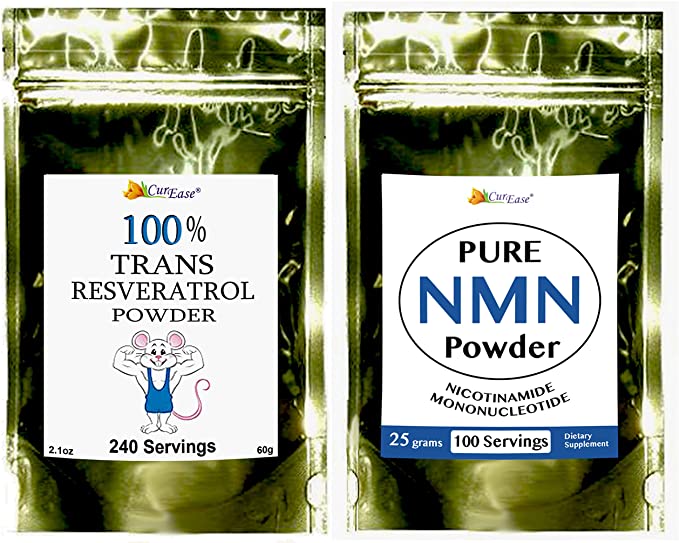 Resveratrol and NMN Powder Boosts NAD  60g Trans Resveratrol Powder Plus 25g NMN