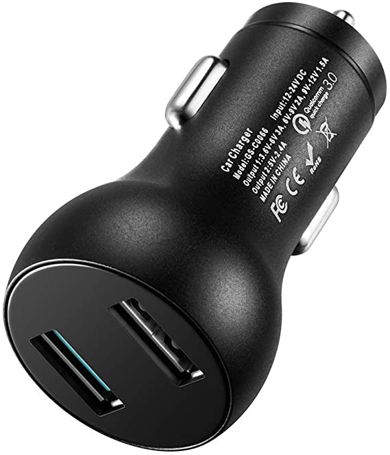 Qualcomm Quick Charge 3.0 Dual USB Port Car Charger Fast