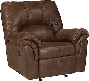 Signature Design by Ashley Bladen Faux Leather Manual Rocker Recliner, Brown