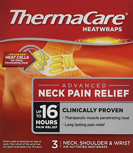 ThermaCare Therapeutic Heat Wraps for Pain Relief - Neck,Shoulder and Wrist -3 Wraps