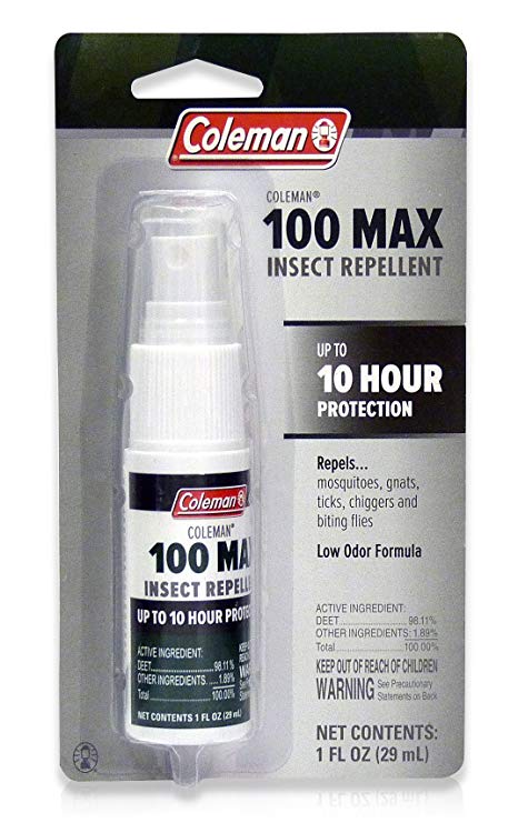 Coleman 100% Deet Insect Repellent, 100 Max Mosquito & Tick Repellent (98.11%)