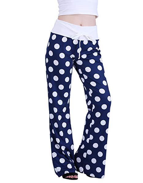 HDE Womens Cotton Pajama Pants Wide Leg Sleepwear Casual Loose Lounge PJ Bottoms