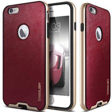 iPhone 6 Case Caseology Envoy Series Premium Leather Bumper Cover Burgundy Red Leather Bound for Apple iPhone 6 2014 and iPhone 6S 2015 - Burgundy Red