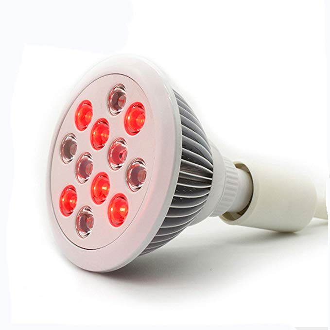 SGROW 24W Red Led Light Red 660nm and Near Infrared 850nm Led Bulbs for Plant Flowering, Fruting, Grow Spectrum Enhancement and Light Therapy