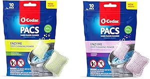 O-Cedar Hard Floor Cleaner PACS Crisp Citrus Scent 10 Count (1-Pack) & Lavender Scent 10 Count (1-Pack) Bundle