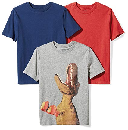 Amazon Brand - Spotted Zebra Boys' Toddler & Kids 3-Pack Short-Sleeve T-Shirts