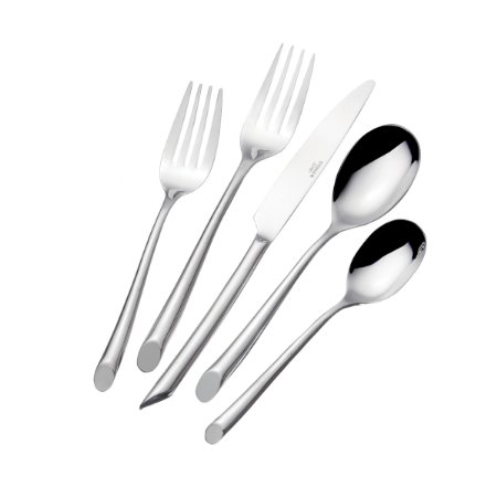 Towle Living T8613200 Wave 20-Piece Stainless Steel Flatware Set, Service for 4