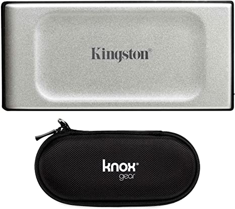 Kingston XS2000 2TB High-Performance Portable External SSD with Knox Gear Hard Travel Case Bundle (2 Items)