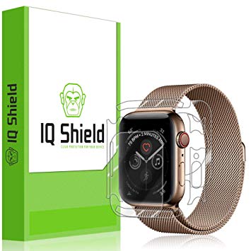 IQShield Apple Watch Series 4 Screen Protector, LiQuidSkin Full Body Skin   Full Coverage Screen Protector for Apple Watch Series 4 (44mm) HD Clear Anti-Bubble Film