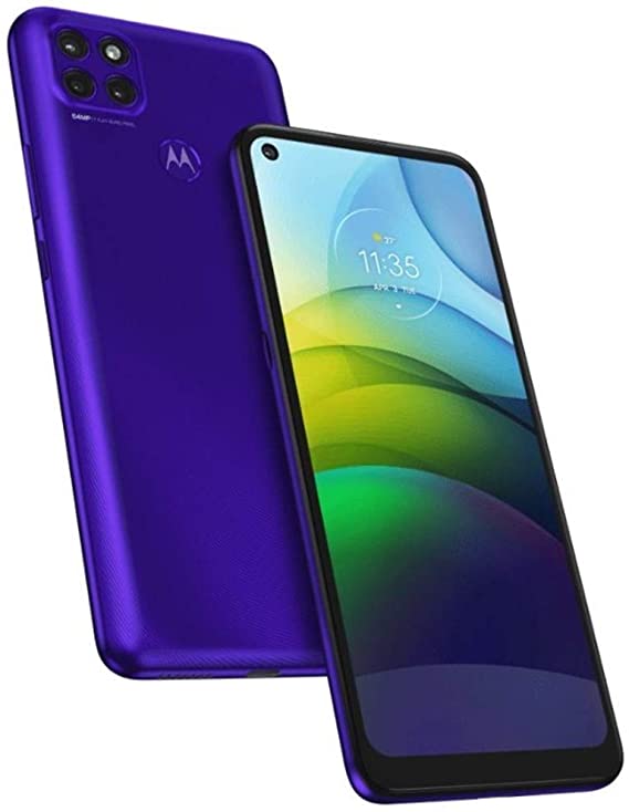 Moto G9 Power 2021 (128GB, 4GB) 6.8" HD , Snapdragon 662, 6000mAh Battery, Dual SIM GSM Global Unlocked 4G LTE (Telus, Fido, Rogers, Global) International Model XT2091-4 (64GB SD Bundle) (Jazz Blue)