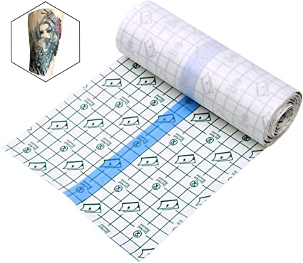 Tattoo Aftercare Waterproof Bandage 6 in x 2 yd Transparent Film Dressing Second Skin Healing Protective Clear Adhesive Bandages Tattoo Supplies Milletech Tattoo Bandage Roll