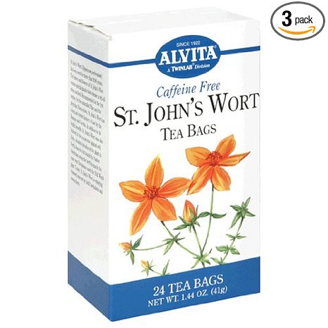 Alvita Tea Bags, St. John's Wort, Caffeine Free, 24 tea bags [1.44 oz (41 g)] (Pack of 3)