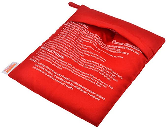 Microwave Baking Potatoes Cooking Bag Baked Potatoes Rice Washable Bag(red) Jasnyfall