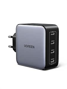 UGREEN Nexode 100W Prise Chargeur Quadruple USB C Charge Rapide Technologie GaNInfinity Compatible avec iPhone 16 Pro Max Plus 15 14 13 12 11 Pixel Galaxy PPS 45W S24 S23 A15 iPad MacBook Air Pro