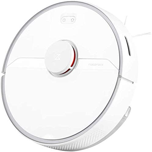 Roborock S6 Pure White Robot Vacuum Cleaner and Mop, Robotic Vacuum with Lidar Navigation, Selective Room Cleaning and 180ml Adjustable Water Tank