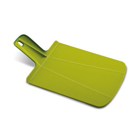 Joseph Joseph NSG016SW Chop2Pot Foldable Plastic Cutting Board 15-inch x 8.75-inch Chopping Board Kitchen Prep Mat with Non-Slip Feet 4-inch Handle Dishwasher Safe, Small, Green