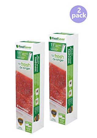 FoodSaver 11" Roll with unique multi layer construction, BPA free (2 Pack)