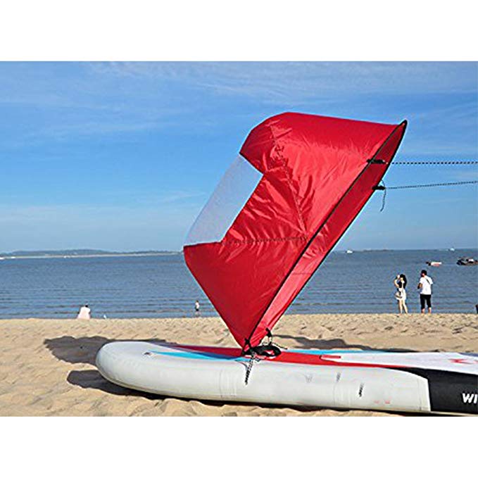 Dyna-Living 42" Durable Downwind Wind Sail Sup Paddle Board Instant Popup for Kayak Boat Sailboat Canoe Foldable Style