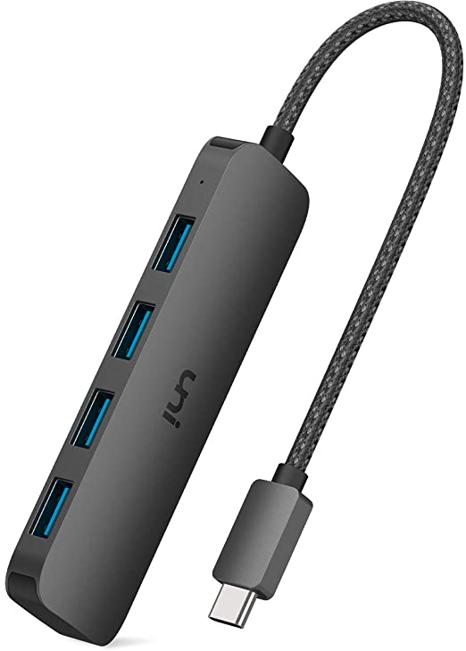 uni USB C to USB Hub, Type c USB Hub with 4 USB 3.0 Ports,Thunderbolt 3 Multiport Adapter for MacBook Pro/Air 2020/2019, iPad Pro, Dell XPS and More Type C Devices
