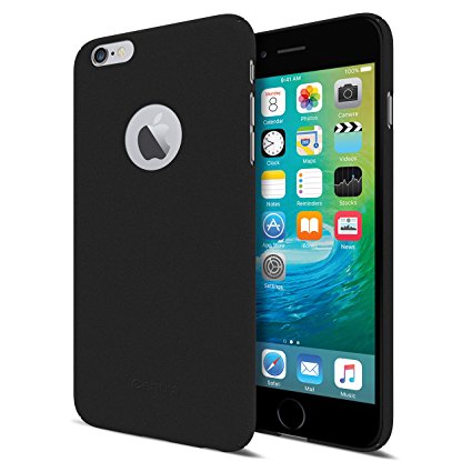 Centra Snap Case for Apple iPhone 6 Plus/6s Plus [1.2mm Slim Fit] [Lightweight] [Durable]- Retail Packaging - Black