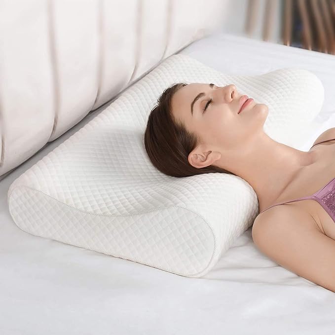 Memory Foam Pillow-Orthopedic Refill Pillow Neck Pain Cervical Cleaning Dusters Fiberglass Vanilla Memory Foam Pillow-Orthopedic Pillow Neck Slider-Pillow Seal Sandwich-Bags (Standard)