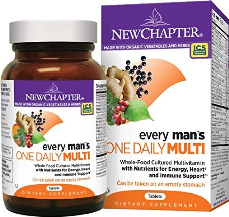 New Chapter Every Man's One Daily, Men's Multivitamin Fermented with Probiotics   Selenium   B Vitamins   Vitamin D3   Organic Non-GMO Ingredients - 48 ct