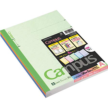Five books set Roh-3CAX5 30 pieces of Kokuyo Campus Notes No. 6 semi-B5 A ruled line (japan import)