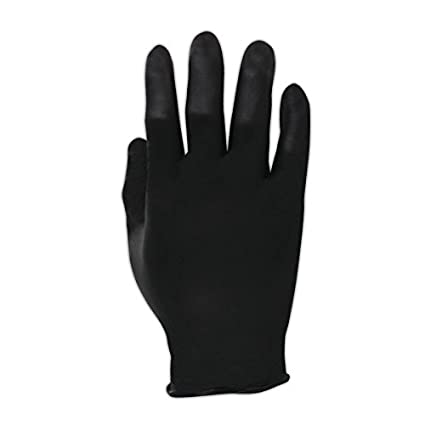SHOWA 7700PFT-L Black Nitrile Gloves (1 box)