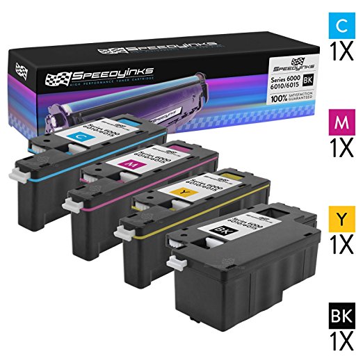Speedy Inks - 4 Pack Compatible Xerox 6000/6010 Toner Cartridges 1x 106R1630 Black, 1x 106R1627 Cyan, 1x 106R1628 Magenta, 1x 106R1629 Yellow for use in Phaser 6000, Phaser 6010, Phaser 6010N