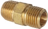 Anderson Metals 56122 Brass Pipe Fitting Hex Nipple 14 x 14 NPT Male Pipe