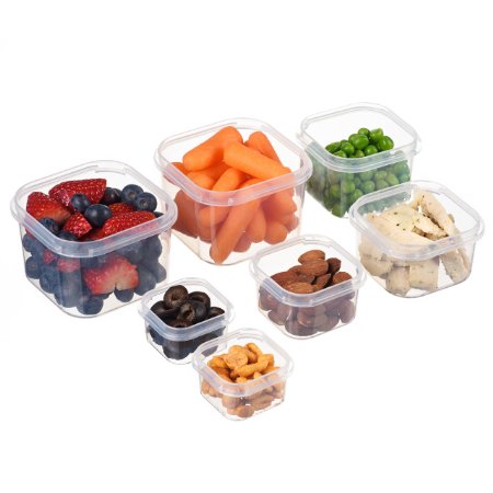 Meal Prep Haven 7 Piece Portion Control Container Kit with Guide, Black, Comparable to 21 Day Fix