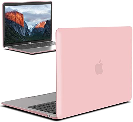 IBENZER MacBook Air 13 Inch Case 2020 2019 2018 New Version A1932, A2179, Hard Shell Case Cover for Apple Mac Air 13 Retina with Touch ID, Rose Quartz, MMA-T13RQ A