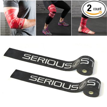 Serious Steel Mobility & Recovery (Floss) Bands |Compression Band | Tack & Flossing Band (7' L x 2" W) *Quick Start e-Guide INCLUDED*