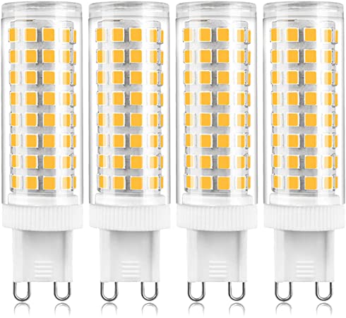 ALASON G9 LED Light Bulbs, 10W (80W 100W Halogen Equivalent), Natural White 4000K, G9 Bi-pin Base Bulb, Not Dimmable Lamp for Home Lighting, Pack of 4