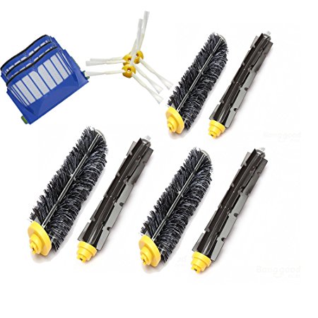 Free Shipping Accessory Kit for Irobot Roomba 595 585 - Includes 3 Pack Filter, Side Brush,bristle Brush and Beater Brush