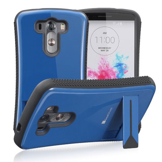 LG G3 Case - GreatShield [Slim-Fit] Guardian UV Glossy Ultra Slim Hard Cover for LG G3 (AT&T LG D850 / T-Mobile LG D851 / Verizon VS985 / Sprint LS990) - Retail Packaging (Navy/Black)