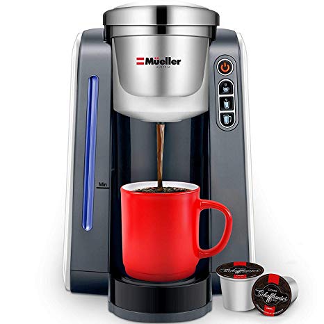 Mueller Ultima Single Serve K-Cup Coffee Maker, Coffee Machine with Five Brew Sizes for Most Single Cup Pods including 1.0 & 2.0 K-Cup Pods, Rapid Brew Technology with Large Removable 45 OZ Water Tank