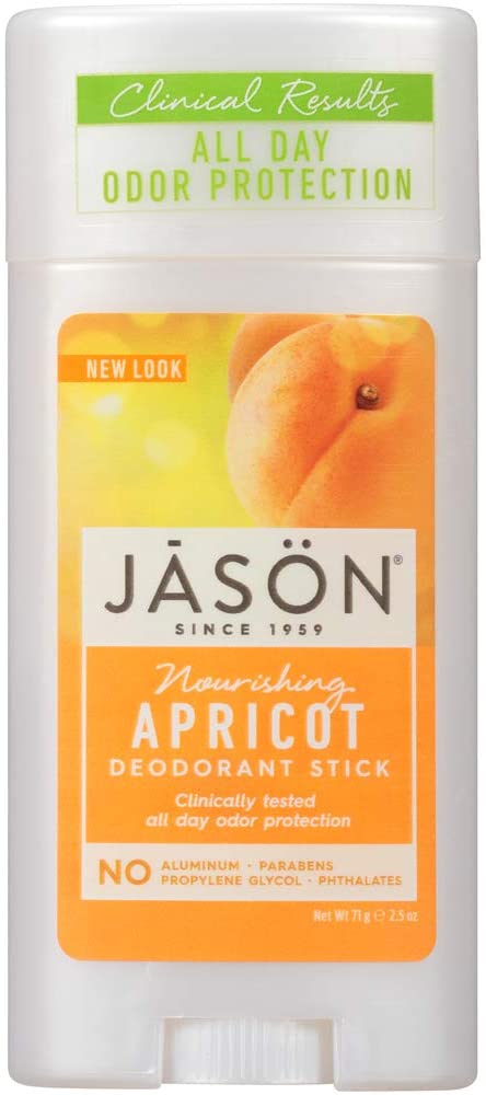 Jason Apricot Aluminum and Paraben Free Deodorant Stick, 2.5 Ounce