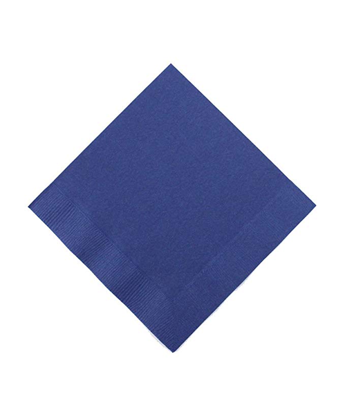 Navy Blue 3-Ply Beverage Napkins | Pack of 50 | Party Supply