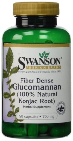 Fiber Dense Glucomannan 100 Nat Konjac 700 mg 90 Caps