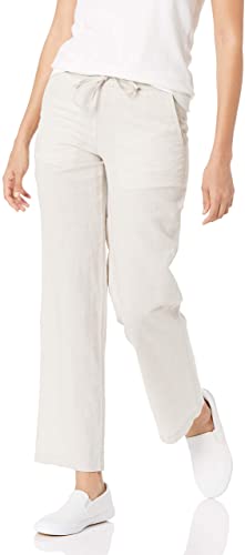 Amazon Essentials Women's Linen Blend Drawstring Wide Leg Pant