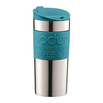 Bodum Travel Mug, Stainless Steel, Petrol